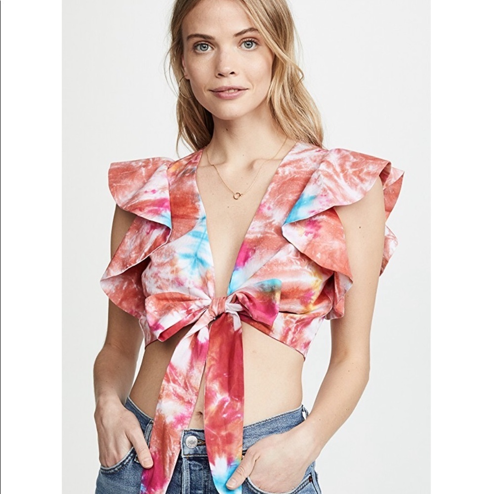 NEW • All Things Mochi • Lana Tie Dye Top Orange